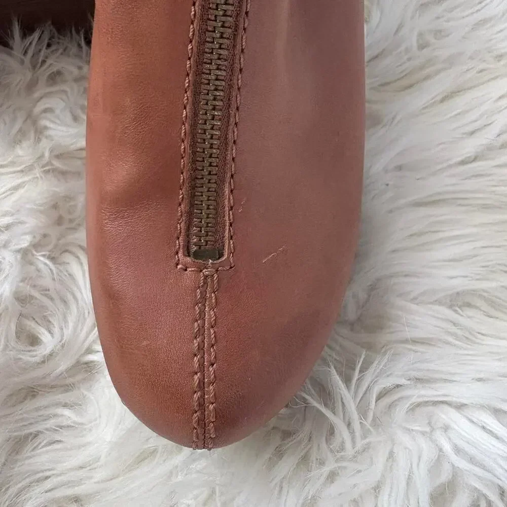 Marc fisher brown leather platform